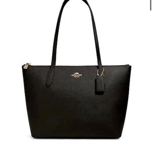 Coach zip top tote